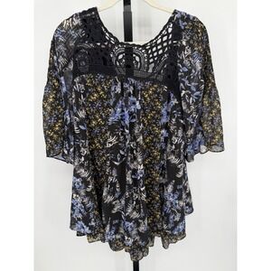 Free People Size XS Magic Garden Crochet Swing Dress